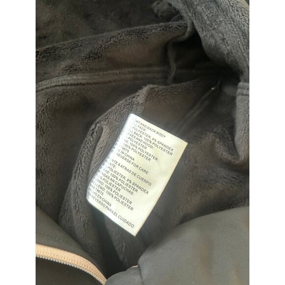 Michael Kors Jacket Girls 7/8 Black Rose Gold Zipper Fleece Lined Soft Shell - Picture 6 of 7